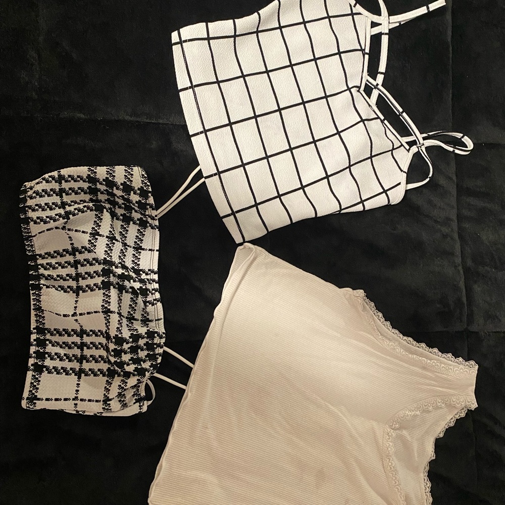 romwe/shein crops bundle size small